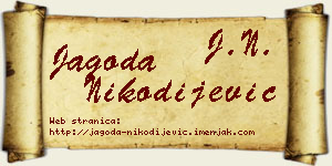 Jagoda Nikodijević vizit kartica